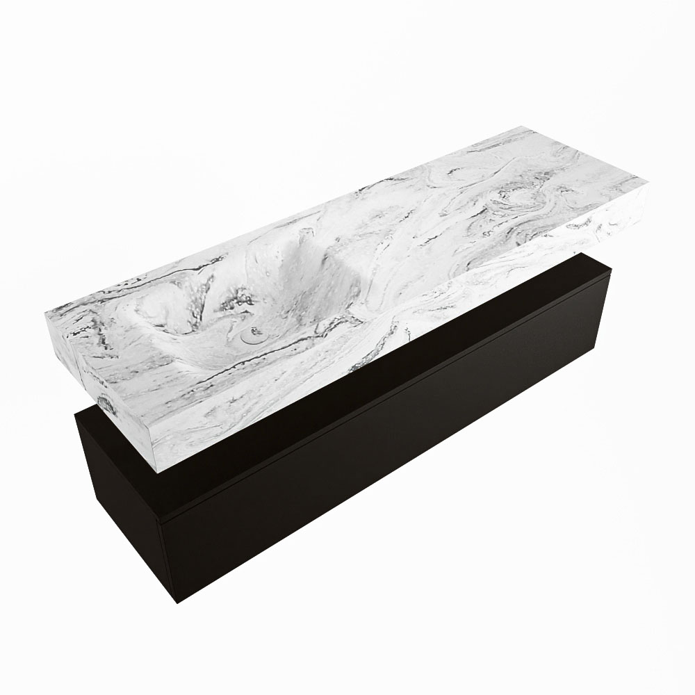 MONDIAZ ALAN-DLUX 150cm mueble de baño Urban 1 cajón. Lavabo CLOUD Izquierda 1 orificio color Glace. 5 MONDIAZ ALAN-DLUX 150cm mueble de baño Urban 1 cajón. Lavabo CLOUD Izquierda 1 orificio color Glace. - Imagen 5