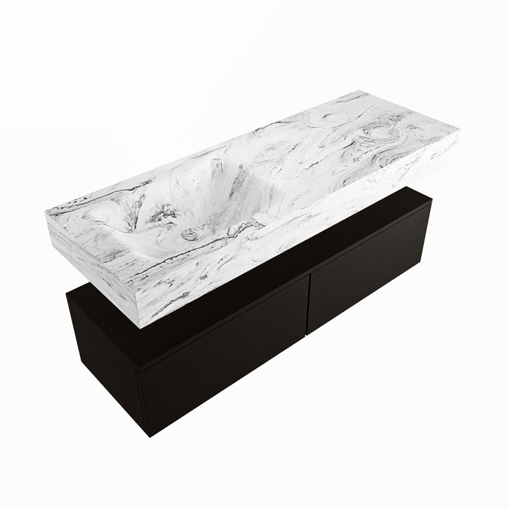 MONDIAZ ALAN-DLUX 130cm mueble de baño Urban 2 cajones. Lavabo CLOUD Izquierda 1 orificio color Glace. 5 MONDIAZ ALAN-DLUX 130cm mueble de baño Urban 2 cajones. Lavabo CLOUD Izquierda 1 orificio color Glace. - Imagen 5