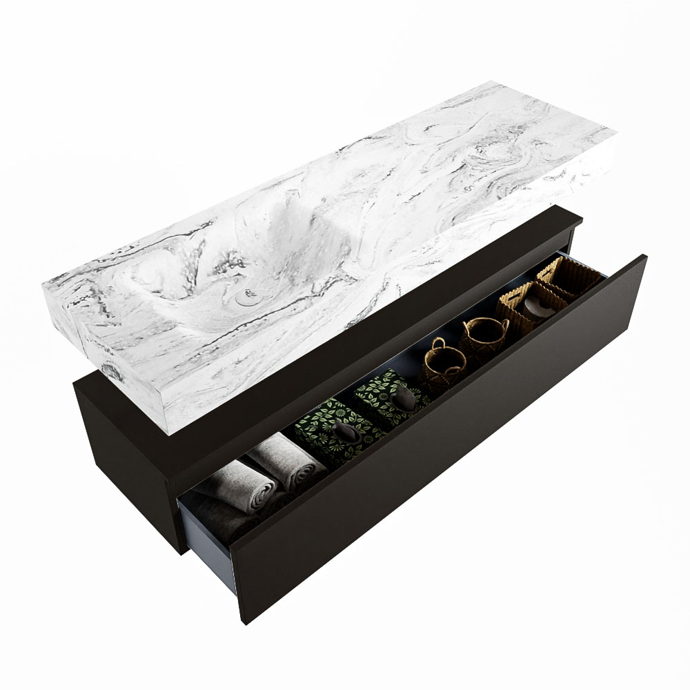 MONDIAZ ALAN-DLUX 150cm mueble de baño Urban 1 cajón. Lavabo CLOUD Izquierda 1 orificio color Glace. 6 MONDIAZ ALAN-DLUX 150cm mueble de baño Urban 1 cajón. Lavabo CLOUD Izquierda 1 orificio color Glace. - Imagen 6