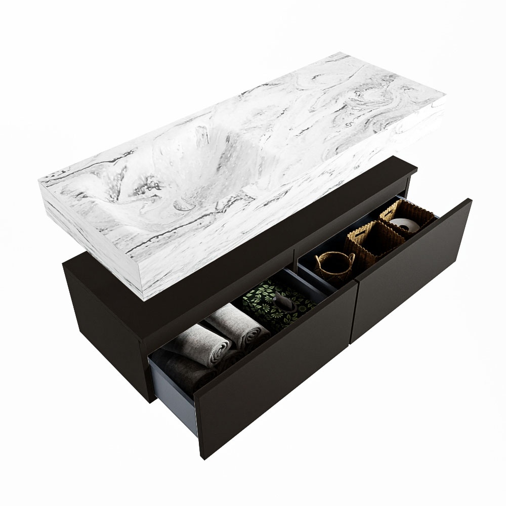 MONDIAZ ALAN-DLUX 120cm mueble de baño Urban 2 cajones. Lavabo CLOUD Izquierda sin orificios color Glace. 6 MONDIAZ ALAN-DLUX 120cm mueble de baño Urban 2 cajones. Lavabo CLOUD Izquierda sin orificios color Glace. - Imagen 6