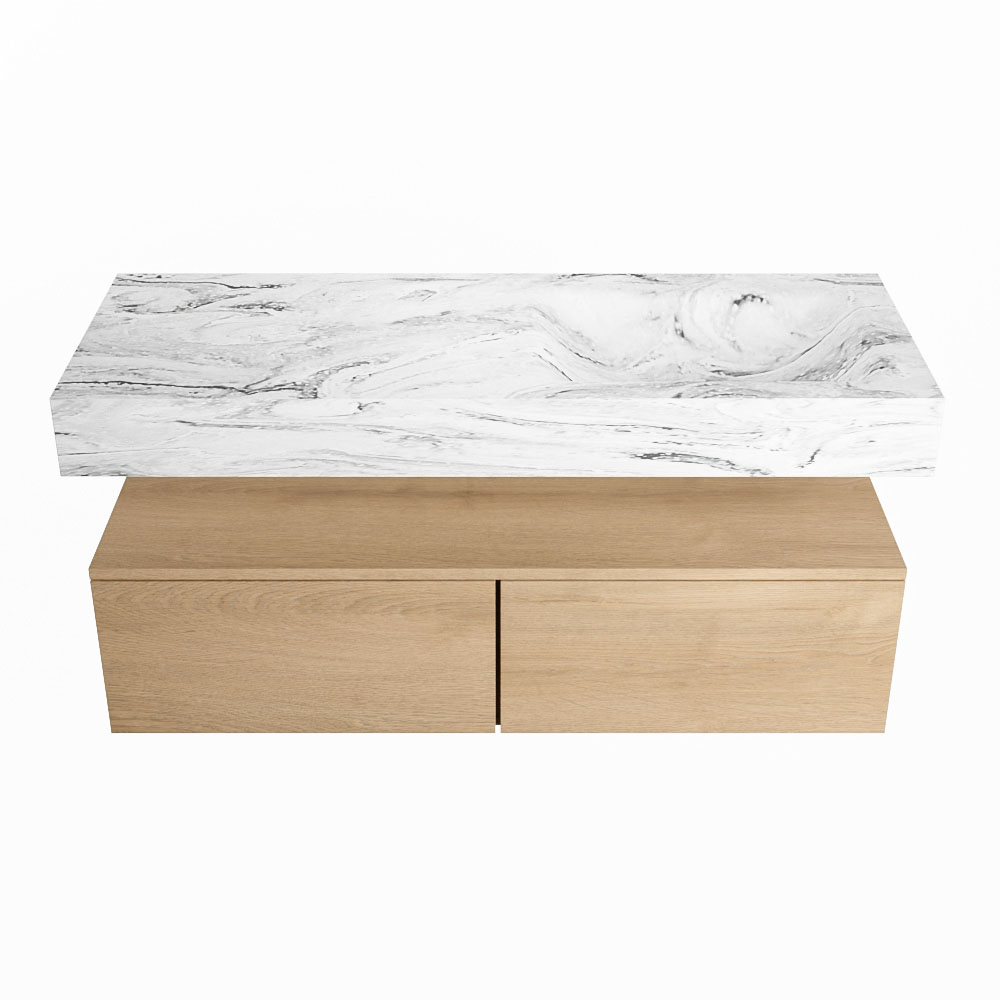 MONDIAZ ALAN-DLUX 120cm mueble de baño Washed Oak 2 cajones. Lavabo CLOUD Derecho 1 orificio color Glace. 4 MONDIAZ ALAN-DLUX 120cm mueble de baño Washed Oak 2 cajones. Lavabo CLOUD Derecho 1 orificio color Glace. - Imagen 4