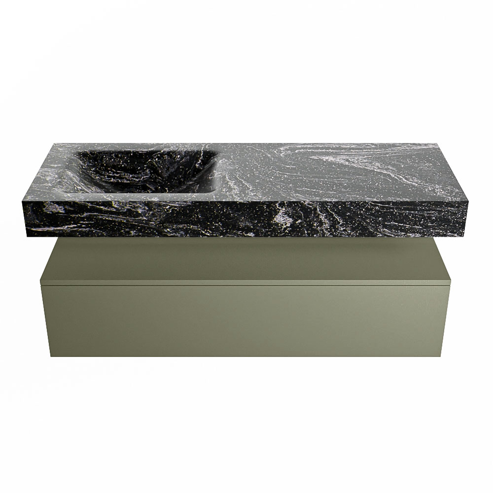 MONDIAZ ALAN-DLUX 130cm mueble de baño Army 1 cajón. Lavabo CLOUD Izquierda sin orificios color Lava. 4 MONDIAZ ALAN-DLUX 130cm mueble de baño Army 1 cajón. Lavabo CLOUD Izquierda sin orificios color Lava. - Imagen 4