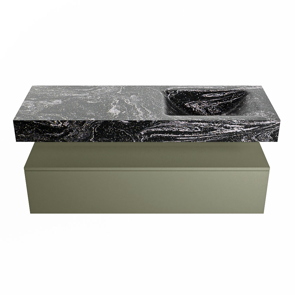 MONDIAZ ALAN-DLUX 130cm mueble de baño Army 1 cajón. Lavabo CLOUD Derecho 1 orificio color Lava. 4 MONDIAZ ALAN-DLUX 130cm mueble de baño Army 1 cajón. Lavabo CLOUD Derecho 1 orificio color Lava. - Imagen 4