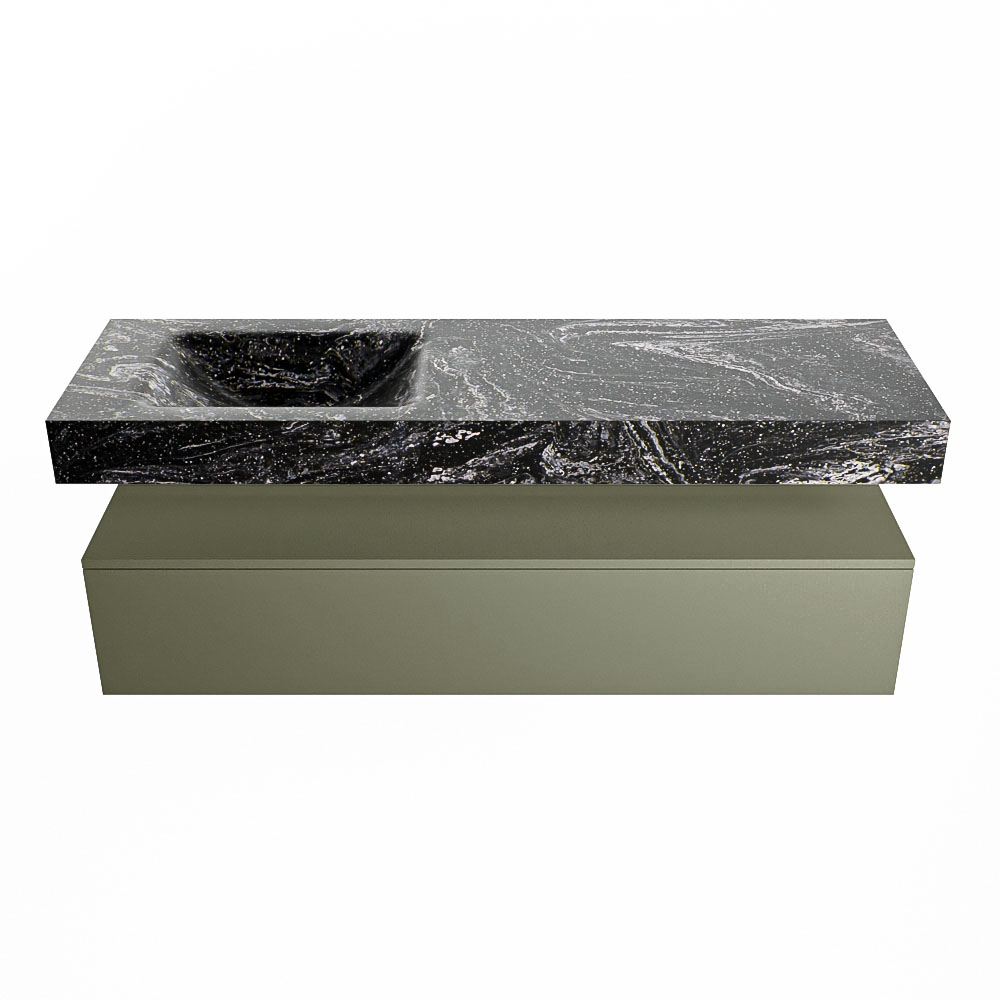 MONDIAZ ALAN-DLUX 150cm mueble de baño Army 1 cajón. Lavabo CLOUD Izquierda sin orificios color Lava. 4 MONDIAZ ALAN-DLUX 150cm mueble de baño Army 1 cajón. Lavabo CLOUD Izquierda sin orificios color Lava. - Imagen 4
