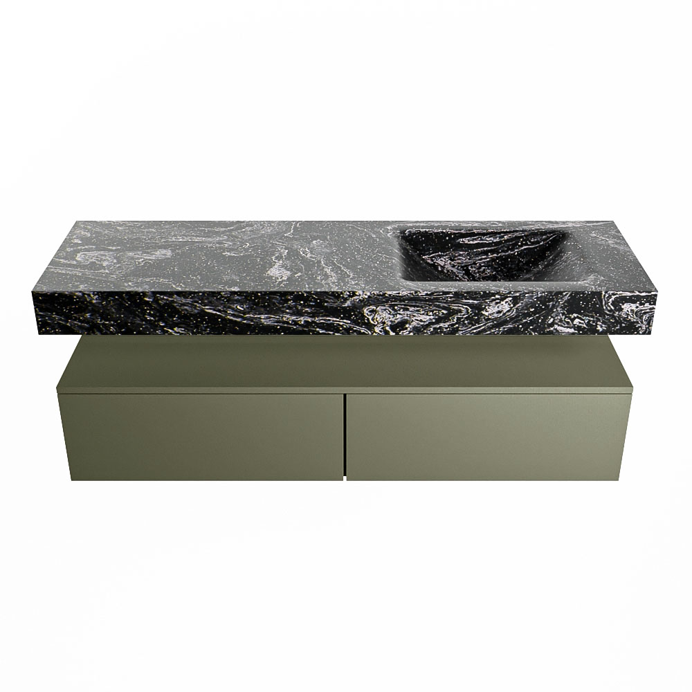MONDIAZ ALAN-DLUX 150cm mueble de baño Army 2 cajones. Lavabo CLOUD Derecho sin orificios color Lava. 4 MONDIAZ ALAN-DLUX 150cm mueble de baño Army 2 cajones. Lavabo CLOUD Derecho sin orificios color Lava. - Imagen 4