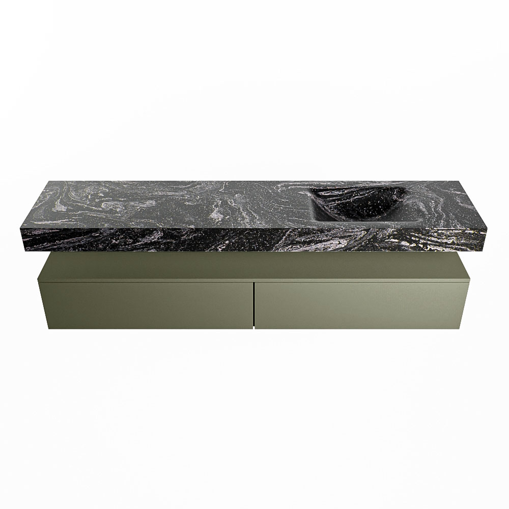 MONDIAZ ALAN-DLUX 200cm mueble de baño Army 2 cajones. Lavabo CLOUD Derecho sin orificios color Lava. 4 MONDIAZ ALAN-DLUX 200cm mueble de baño Army 2 cajones. Lavabo CLOUD Derecho sin orificios color Lava. - Imagen 4