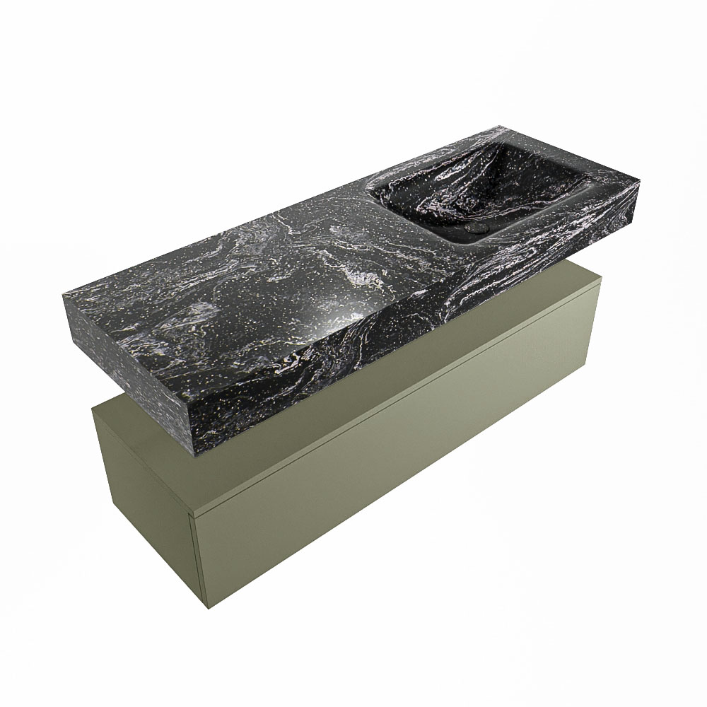 MONDIAZ ALAN-DLUX 130cm mueble de baño Army 1 cajón. Lavabo CLOUD Derecho sin orificios color Lava. 5 MONDIAZ ALAN-DLUX 130cm mueble de baño Army 1 cajón. Lavabo CLOUD Derecho sin orificios color Lava. - Imagen 5