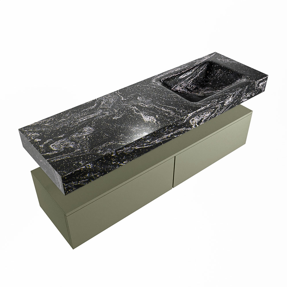 MONDIAZ ALAN-DLUX 150cm mueble de baño Army 2 cajones. Lavabo CLOUD Derecho sin orificios color Lava. 5 MONDIAZ ALAN-DLUX 150cm mueble de baño Army 2 cajones. Lavabo CLOUD Derecho sin orificios color Lava. - Imagen 5