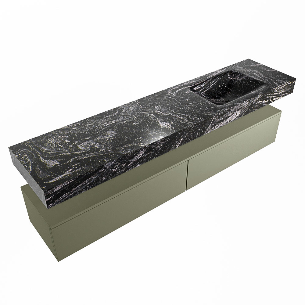 MONDIAZ ALAN-DLUX 200cm mueble de baño Army 2 cajones. Lavabo CLOUD Derecho sin orificios color Lava. 5 MONDIAZ ALAN-DLUX 200cm mueble de baño Army 2 cajones. Lavabo CLOUD Derecho sin orificios color Lava. - Imagen 5