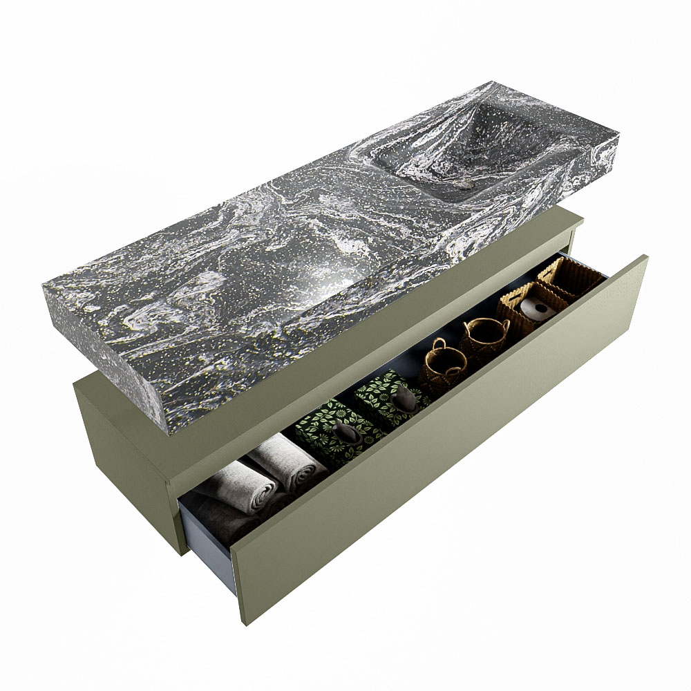 MONDIAZ ALAN-DLUX 150cm mueble de baño Army 1 cajón. Lavabo CLOUD Derecho 1 orificio color Lava. 6 MONDIAZ ALAN-DLUX 150cm mueble de baño Army 1 cajón. Lavabo CLOUD Derecho 1 orificio color Lava. - Imagen 6