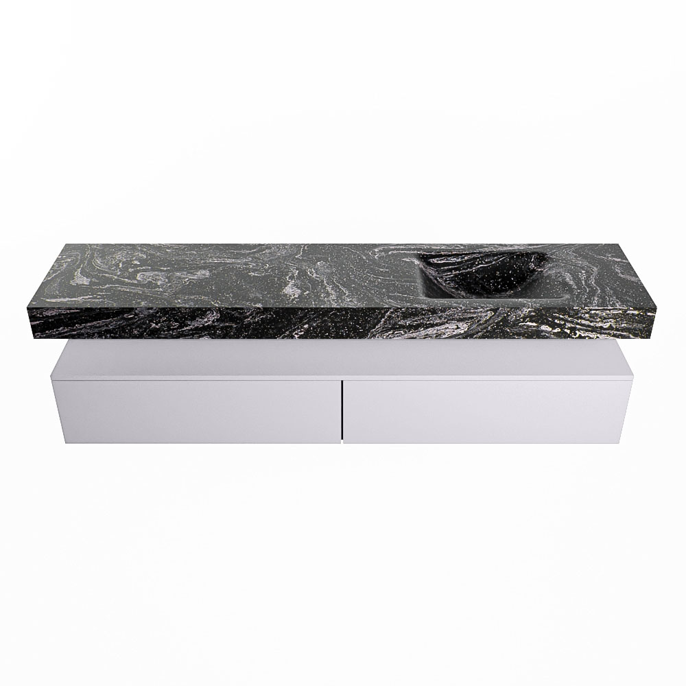 MONDIAZ ALAN-DLUX 200cm mueble de baño Cale 2 cajones. Lavabo CLOUD Derecho sin orificios color Lava. 4 MONDIAZ ALAN-DLUX 200cm mueble de baño Cale 2 cajones. Lavabo CLOUD Derecho sin orificios color Lava. - Imagen 4