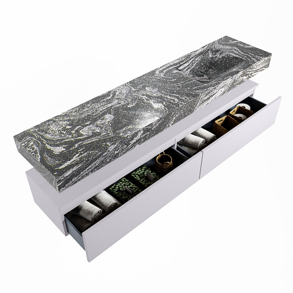 MONDIAZ ALAN-DLUX 200cm mueble de baño Cale 2 cajones. Lavabo CLOUD Derecho sin orificios color Lava. 6 MONDIAZ ALAN-DLUX 200cm mueble de baño Cale 2 cajones. Lavabo CLOUD Derecho sin orificios color Lava. - Imagen 6