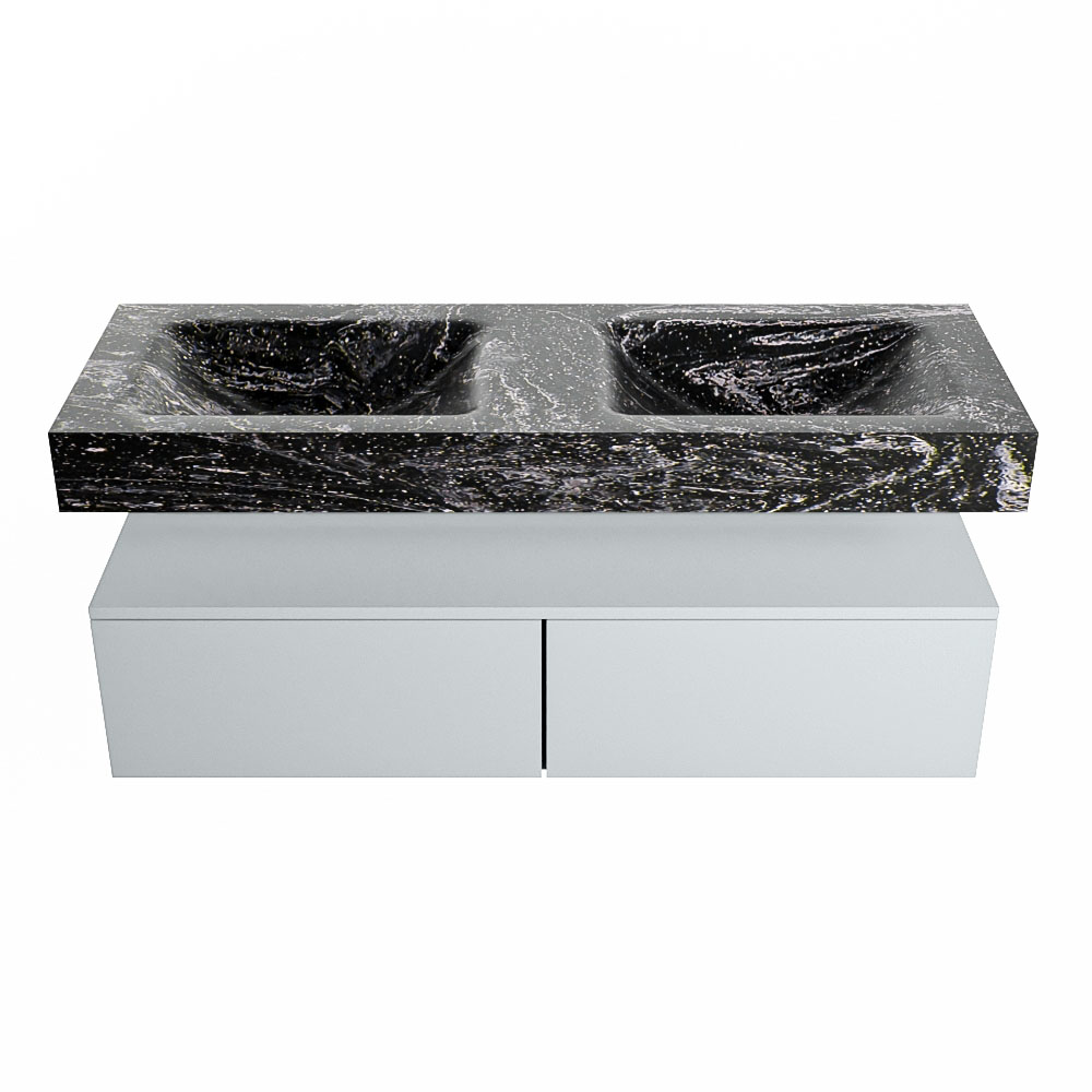 MONDIAZ ALAN-DLUX 130cm mueble de baño Clay 2 cajones. Lavabo CLOUD Doble 2 orificios color Lava. 4 MONDIAZ ALAN-DLUX 130cm mueble de baño Clay 2 cajones. Lavabo CLOUD Doble 2 orificios color Lava. - Imagen 4