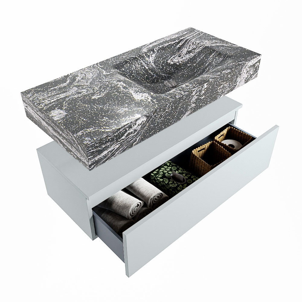 MONDIAZ ALAN-DLUX 100cm mueble de baño Clay 1 cajón. Lavabo CLOUD Derecho sin orificios color Lava. 6 MONDIAZ ALAN-DLUX 100cm mueble de baño Clay 1 cajón. Lavabo CLOUD Derecho sin orificios color Lava. - Imagen 6