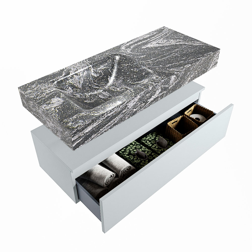 MONDIAZ ALAN-DLUX 110cm mueble de baño Clay 1 cajón. Lavabo CLOUD Izquierda sin orificios color Lava. 6 MONDIAZ ALAN-DLUX 110cm mueble de baño Clay 1 cajón. Lavabo CLOUD Izquierda sin orificios color Lava. - Imagen 6
