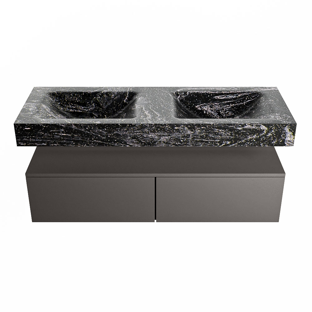 MONDIAZ ALAN-DLUX 130cm mueble de baño Dark Grey 2 cajones. Lavabo CLOUD Doble sin orificios color Lava. 4 MONDIAZ ALAN-DLUX 130cm mueble de baño Dark Grey 2 cajones. Lavabo CLOUD Doble sin orificios color Lava. - Imagen 4