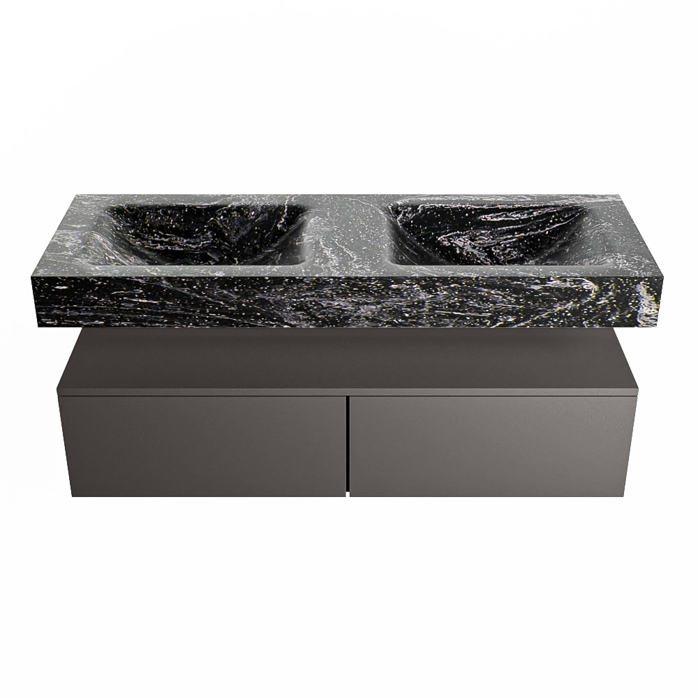 MONDIAZ ALAN-DLUX 130cm mueble de baño Dark Grey 2 cajones. Lavabo CLOUD Doble 2 orificios color Lava. 4 MONDIAZ ALAN-DLUX 130cm mueble de baño Dark Grey 2 cajones. Lavabo CLOUD Doble 2 orificios color Lava. - Imagen 4