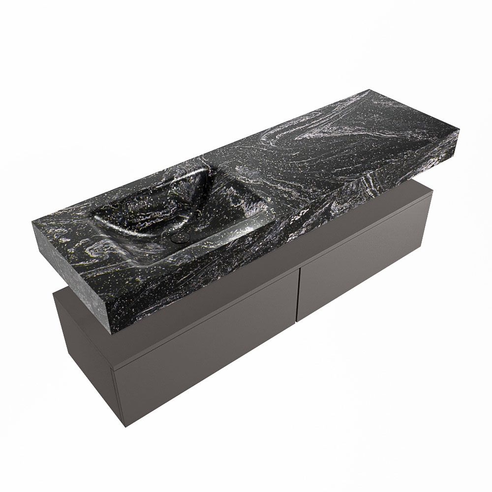 MONDIAZ ALAN-DLUX 150cm mueble de baño Dark Grey 2 cajones. Lavabo CLOUD Izquierda sin orificios color Lava. 5 MONDIAZ ALAN-DLUX 150cm mueble de baño Dark Grey 2 cajones. Lavabo CLOUD Izquierda sin orificios color Lava. - Imagen 5
