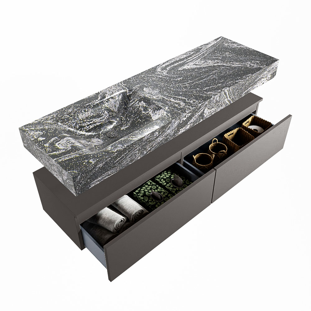 MONDIAZ ALAN-DLUX 150cm mueble de baño Dark Grey 2 cajones. Lavabo CLOUD Izquierda sin orificios color Lava. 6 MONDIAZ ALAN-DLUX 150cm mueble de baño Dark Grey 2 cajones. Lavabo CLOUD Izquierda sin orificios color Lava. - Imagen 6