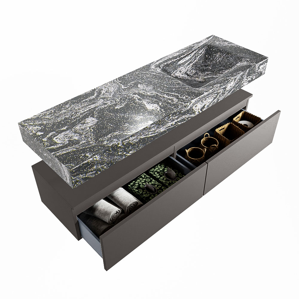 MONDIAZ ALAN-DLUX 150cm mueble de baño Dark Grey 2 cajones. Lavabo CLOUD Derecho sin orificios color Lava. 6 MONDIAZ ALAN-DLUX 150cm mueble de baño Dark Grey 2 cajones. Lavabo CLOUD Derecho sin orificios color Lava. - Imagen 6