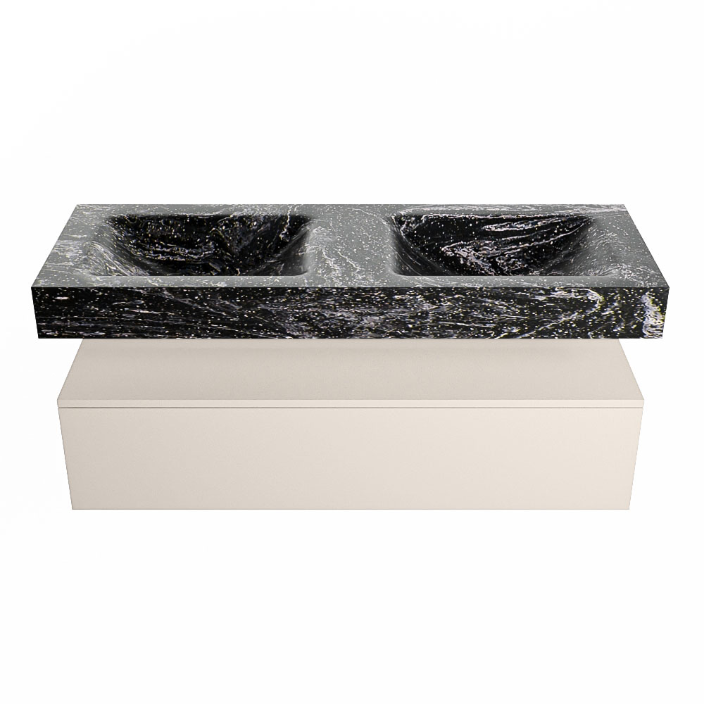 MONDIAZ ALAN-DLUX 130cm mueble de baño Linen 1 cajón. Lavabo CLOUD Doble sin orificios color Lava. 4 MONDIAZ ALAN-DLUX 130cm mueble de baño Linen 1 cajón. Lavabo CLOUD Doble sin orificios color Lava. - Imagen 4