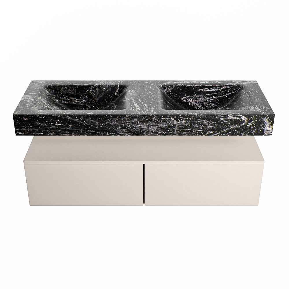 MONDIAZ ALAN-DLUX 130cm mueble de baño Linen 2 cajones. Lavabo CLOUD Doble 2 orificios color Lava. 4 MONDIAZ ALAN-DLUX 130cm mueble de baño Linen 2 cajones. Lavabo CLOUD Doble 2 orificios color Lava. - Imagen 4
