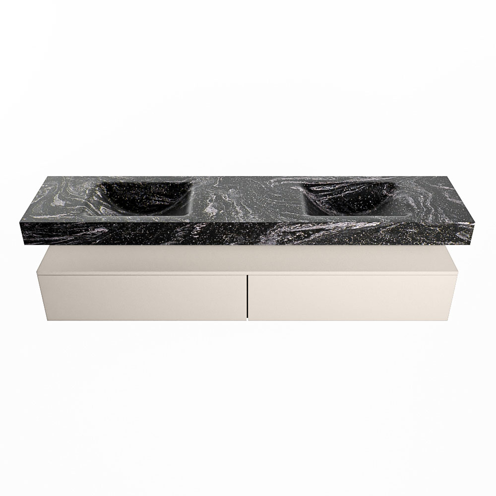 MONDIAZ ALAN-DLUX 200cm mueble de baño Linen 2 cajones. Lavabo CLOUD Doble sin orificios color Lava. 4 MONDIAZ ALAN-DLUX 200cm mueble de baño Linen 2 cajones. Lavabo CLOUD Doble sin orificios color Lava. - Imagen 4