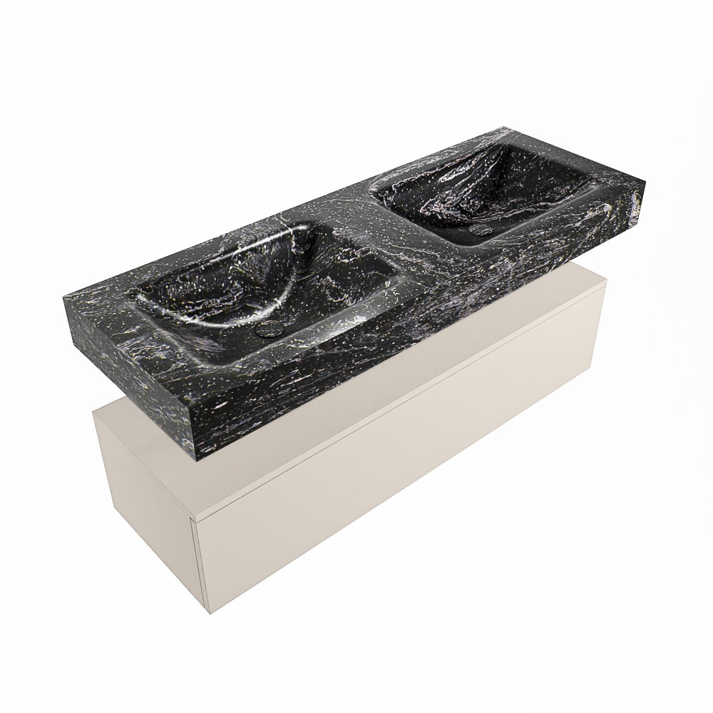 MONDIAZ ALAN-DLUX 130cm mueble de baño Linen 1 cajón. Lavabo CLOUD Doble sin orificios color Lava. 5 MONDIAZ ALAN-DLUX 130cm mueble de baño Linen 1 cajón. Lavabo CLOUD Doble sin orificios color Lava. - Imagen 5