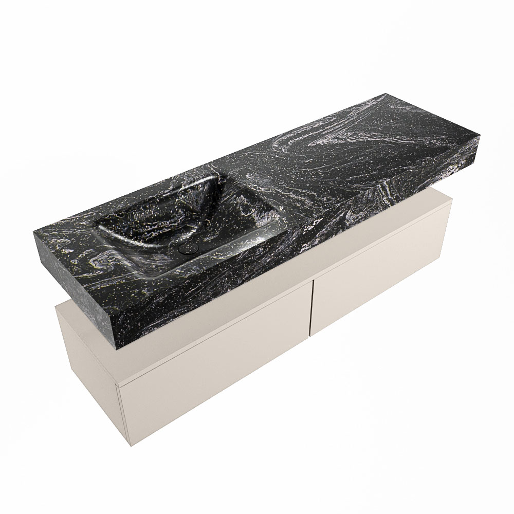 MONDIAZ ALAN-DLUX 150cm mueble de baño Linen 2 cajones. Lavabo CLOUD Izquierda 1 orificio color Lava. 5 MONDIAZ ALAN-DLUX 150cm mueble de baño Linen 2 cajones. Lavabo CLOUD Izquierda 1 orificio color Lava. - Imagen 5