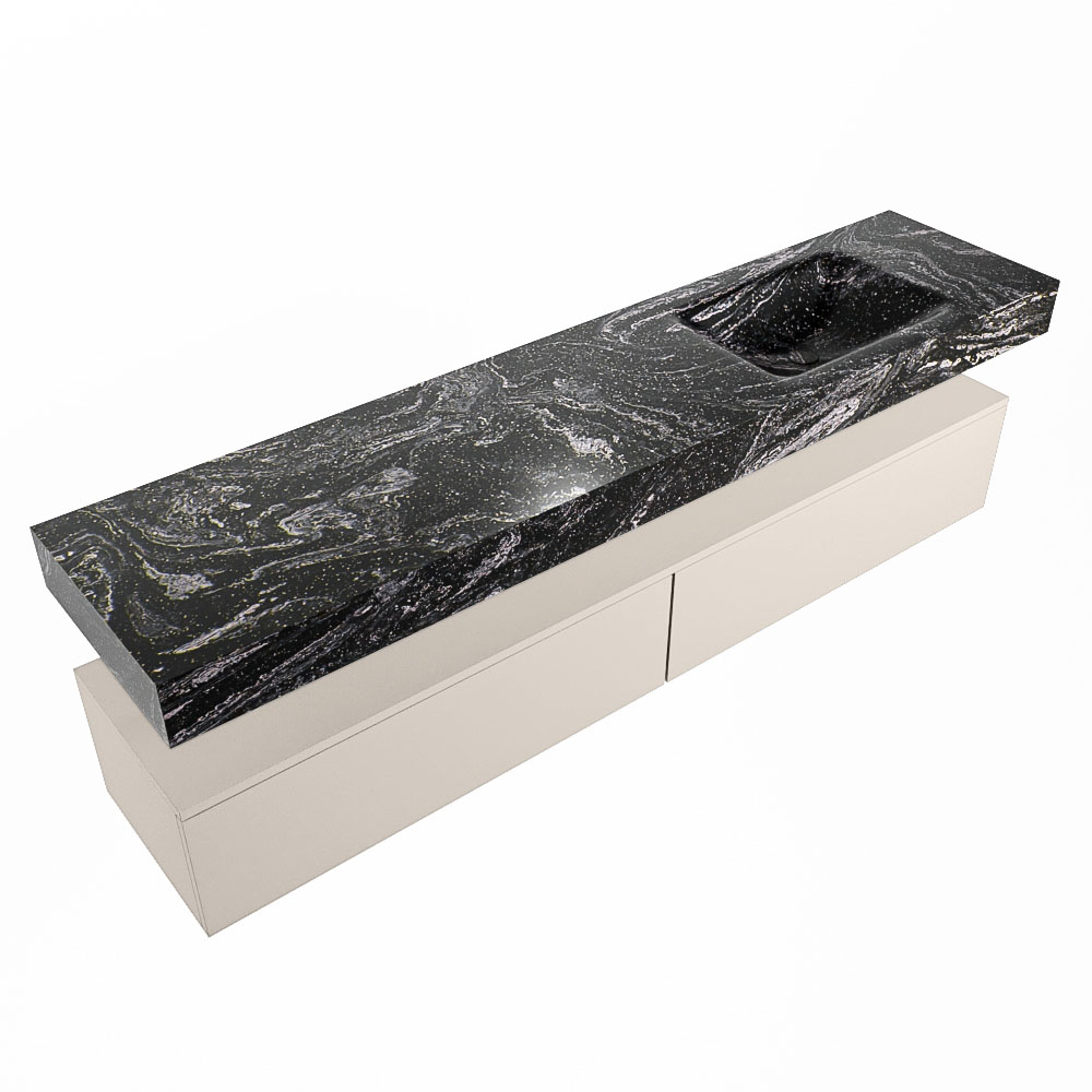 MONDIAZ ALAN-DLUX 200cm mueble de baño Linen 2 cajones. Lavabo CLOUD Derecho sin orificios color Lava. 5 MONDIAZ ALAN-DLUX 200cm mueble de baño Linen 2 cajones. Lavabo CLOUD Derecho sin orificios color Lava. - Imagen 5