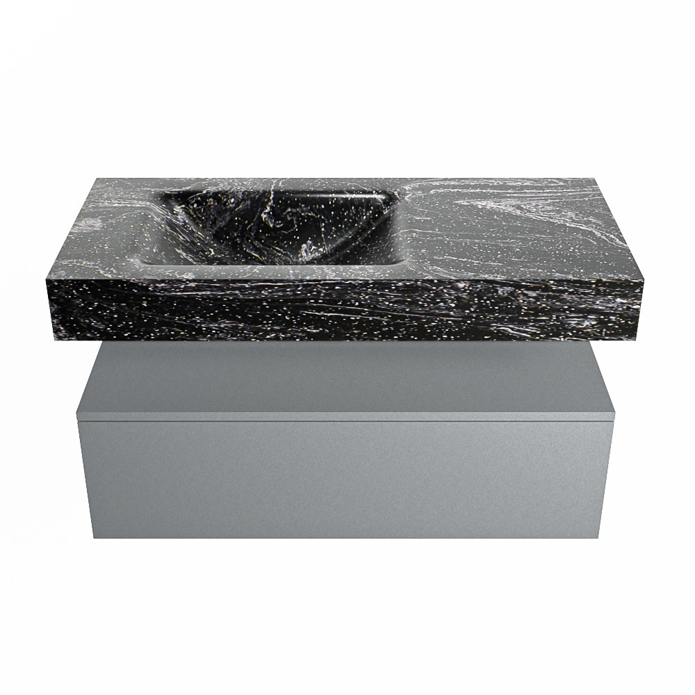 MONDIAZ ALAN-DLUX 100cm mueble de baño Plata 1 cajón. Lavabo CLOUD Izquierda sin orificios color Lava. 4 MONDIAZ ALAN-DLUX 100cm mueble de baño Plata 1 cajón. Lavabo CLOUD Izquierda sin orificios color Lava. - Imagen 4