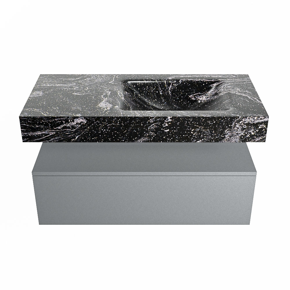 MONDIAZ ALAN-DLUX 100cm mueble de baño Plata 1 cajón. Lavabo CLOUD Derecho sin orificios color Lava. 4 MONDIAZ ALAN-DLUX 100cm mueble de baño Plata 1 cajón. Lavabo CLOUD Derecho sin orificios color Lava. - Imagen 4