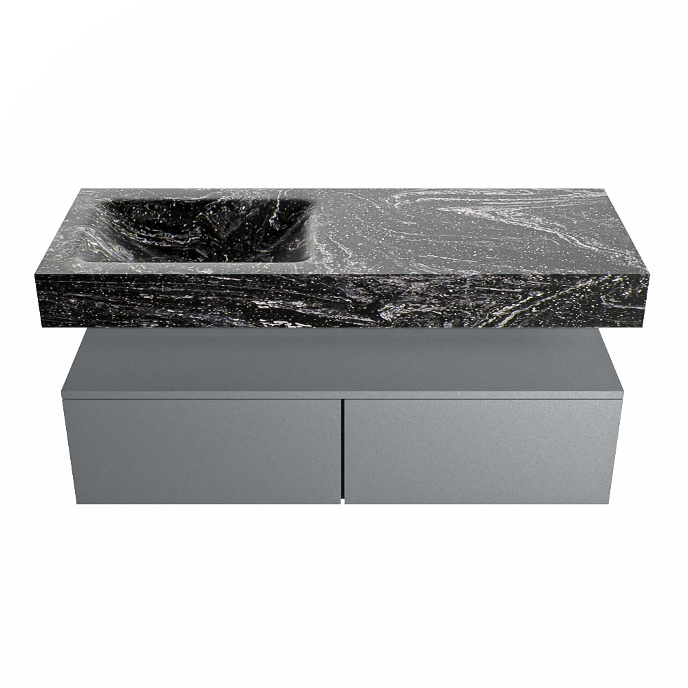 MONDIAZ ALAN-DLUX 120cm mueble de baño Plata 2 cajones. Lavabo CLOUD Izquierda sin orificios color Lava. 4 MONDIAZ ALAN-DLUX 120cm mueble de baño Plata 2 cajones. Lavabo CLOUD Izquierda sin orificios color Lava. - Imagen 4