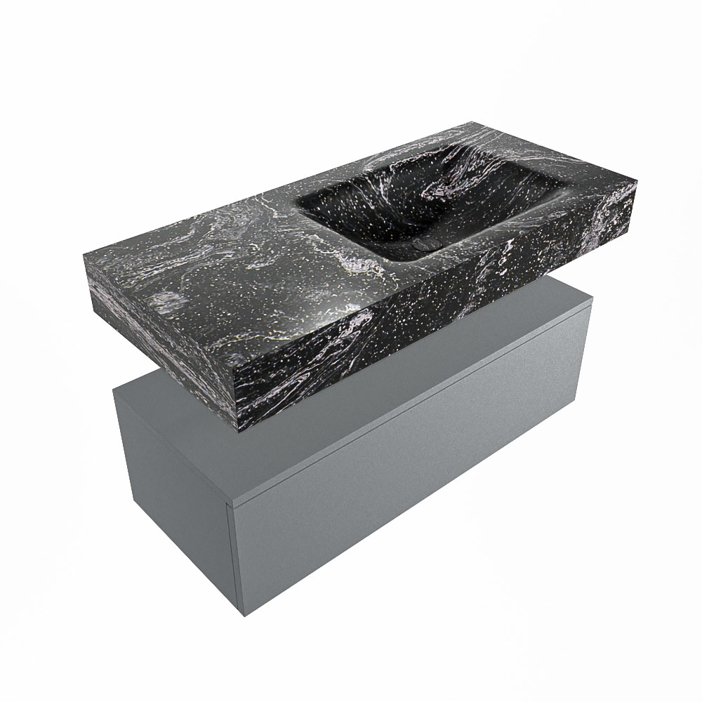MONDIAZ ALAN-DLUX 100cm mueble de baño Plata 1 cajón. Lavabo CLOUD Derecho sin orificios color Lava. 5 MONDIAZ ALAN-DLUX 100cm mueble de baño Plata 1 cajón. Lavabo CLOUD Derecho sin orificios color Lava. - Imagen 5