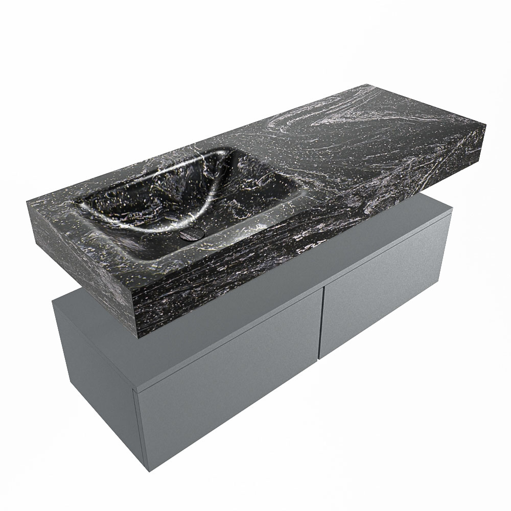 MONDIAZ ALAN-DLUX 120cm mueble de baño Plata 2 cajones. Lavabo CLOUD Izquierda sin orificios color Lava. 5 MONDIAZ ALAN-DLUX 120cm mueble de baño Plata 2 cajones. Lavabo CLOUD Izquierda sin orificios color Lava. - Imagen 5