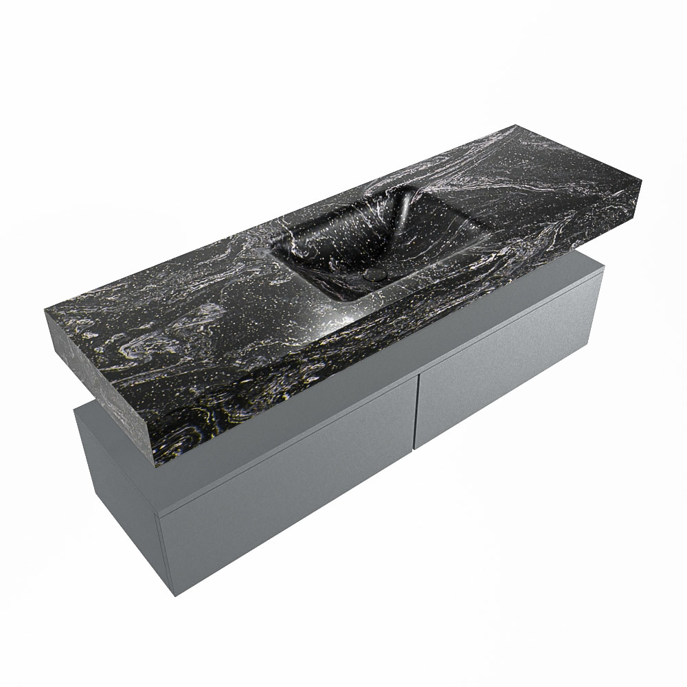 MONDIAZ ALAN-DLUX 150cm mueble de baño Plata 2 cajones. Lavabo CLOUD Centro 1 orificio color Lava. 5 MONDIAZ ALAN-DLUX 150cm mueble de baño Plata 2 cajones. Lavabo CLOUD Centro 1 orificio color Lava. - Imagen 5