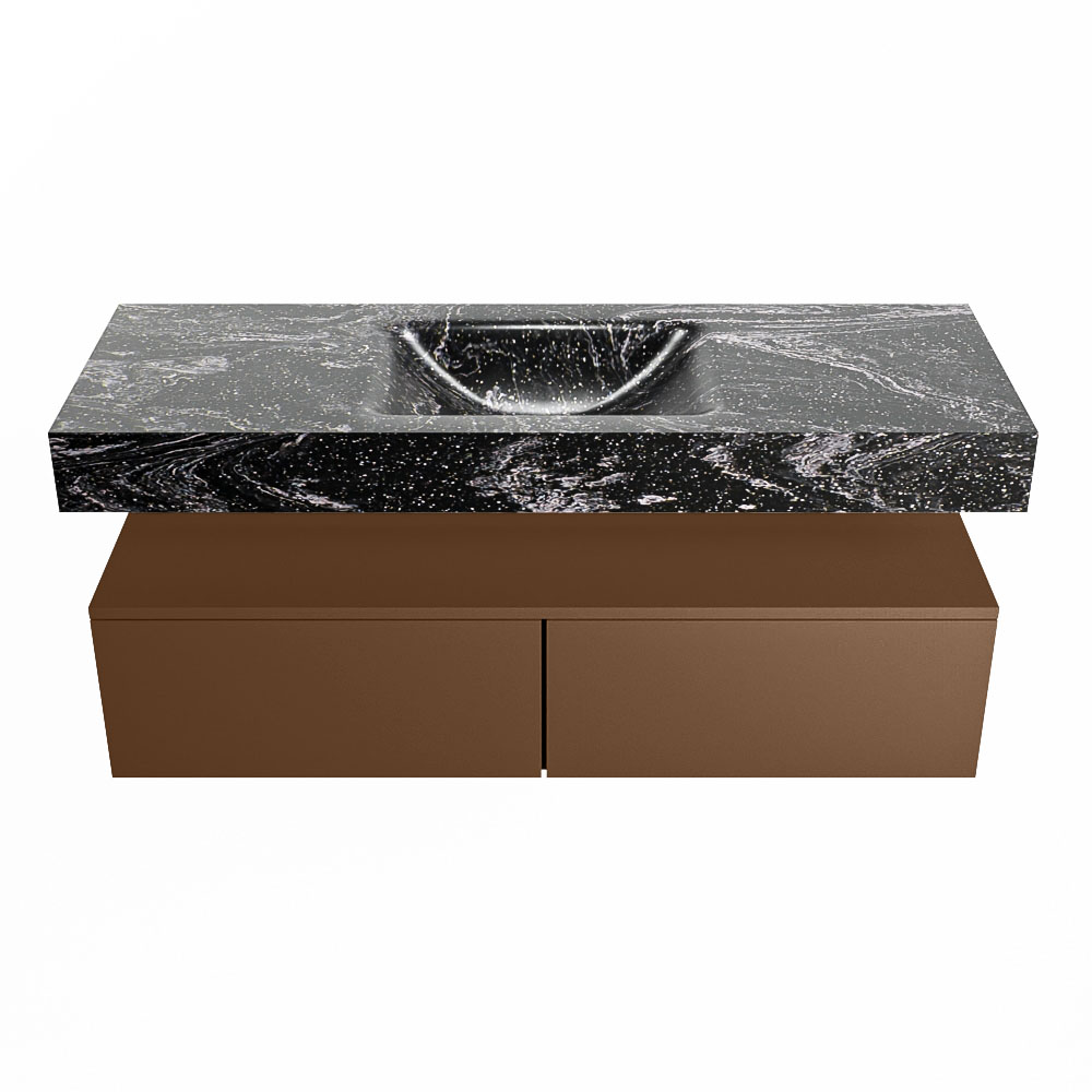 MONDIAZ ALAN-DLUX 130cm mueble de baño Rust 2 cajones. Lavabo CLOUD Centro 1 orificio color Lava. 4 MONDIAZ ALAN-DLUX 130cm mueble de baño Rust 2 cajones. Lavabo CLOUD Centro 1 orificio color Lava. - Imagen 4