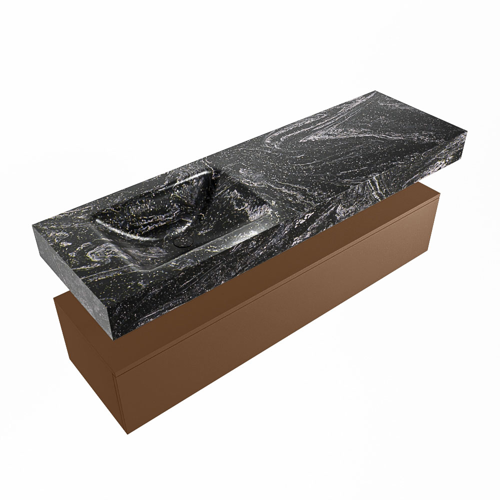 MONDIAZ ALAN-DLUX 150cm mueble de baño Rust 1 cajón. Lavabo CLOUD Izquierda sin orificios color Lava. 5 MONDIAZ ALAN-DLUX 150cm mueble de baño Rust 1 cajón. Lavabo CLOUD Izquierda sin orificios color Lava. - Imagen 5
