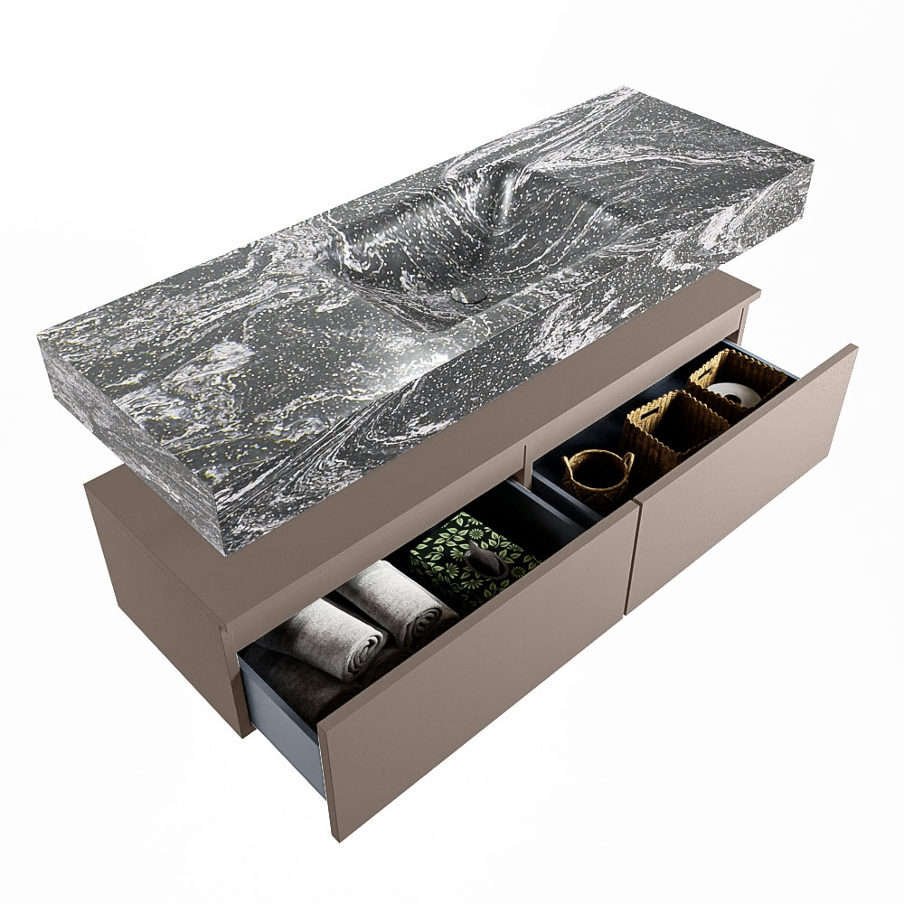 MONDIAZ ALAN-DLUX 130cm mueble de baño Smoke 2 cajones. Lavabo CLOUD Centro 1 orificio color Lava. 6 MONDIAZ ALAN-DLUX 130cm mueble de baño Smoke 2 cajones. Lavabo CLOUD Centro 1 orificio color Lava. - Imagen 6