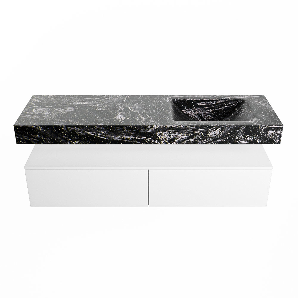 MONDIAZ ALAN-DLUX 150cm mueble de baño Talc 2 cajones. Lavabo CLOUD Derecho 1 orificio color Lava. 4 MONDIAZ ALAN-DLUX 150cm mueble de baño Talc 2 cajones. Lavabo CLOUD Derecho 1 orificio color Lava. - Imagen 4