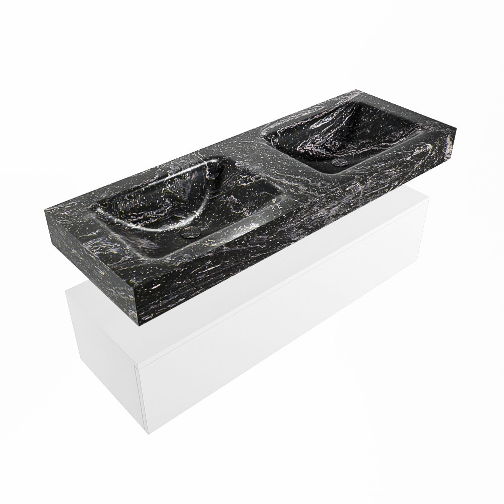 MONDIAZ ALAN-DLUX 130cm mueble de baño Talc 1 cajón. Lavabo CLOUD Doble sin orificios color Lava. 5 MONDIAZ ALAN-DLUX 130cm mueble de baño Talc 1 cajón. Lavabo CLOUD Doble sin orificios color Lava. - Imagen 5