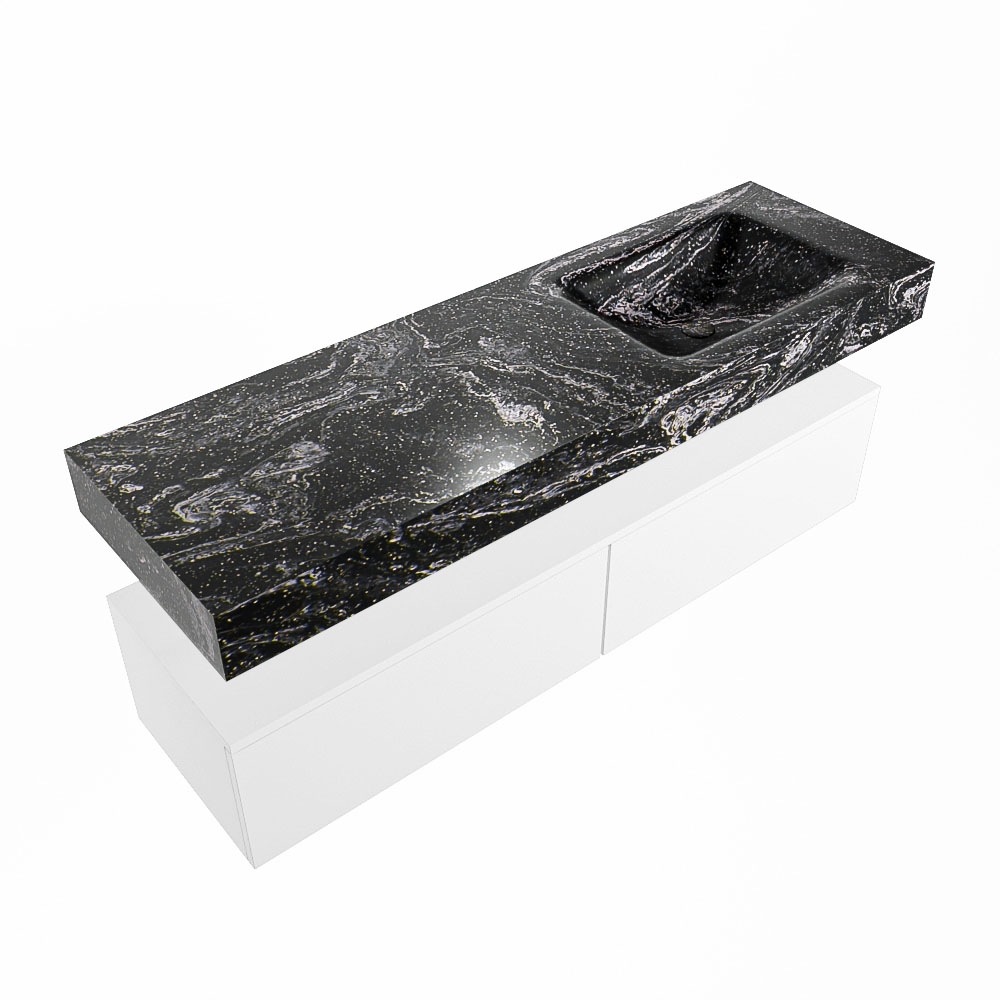 MONDIAZ ALAN-DLUX 150cm mueble de baño Talc 2 cajones. Lavabo CLOUD Derecho 1 orificio color Lava. 5 MONDIAZ ALAN-DLUX 150cm mueble de baño Talc 2 cajones. Lavabo CLOUD Derecho 1 orificio color Lava. - Imagen 5