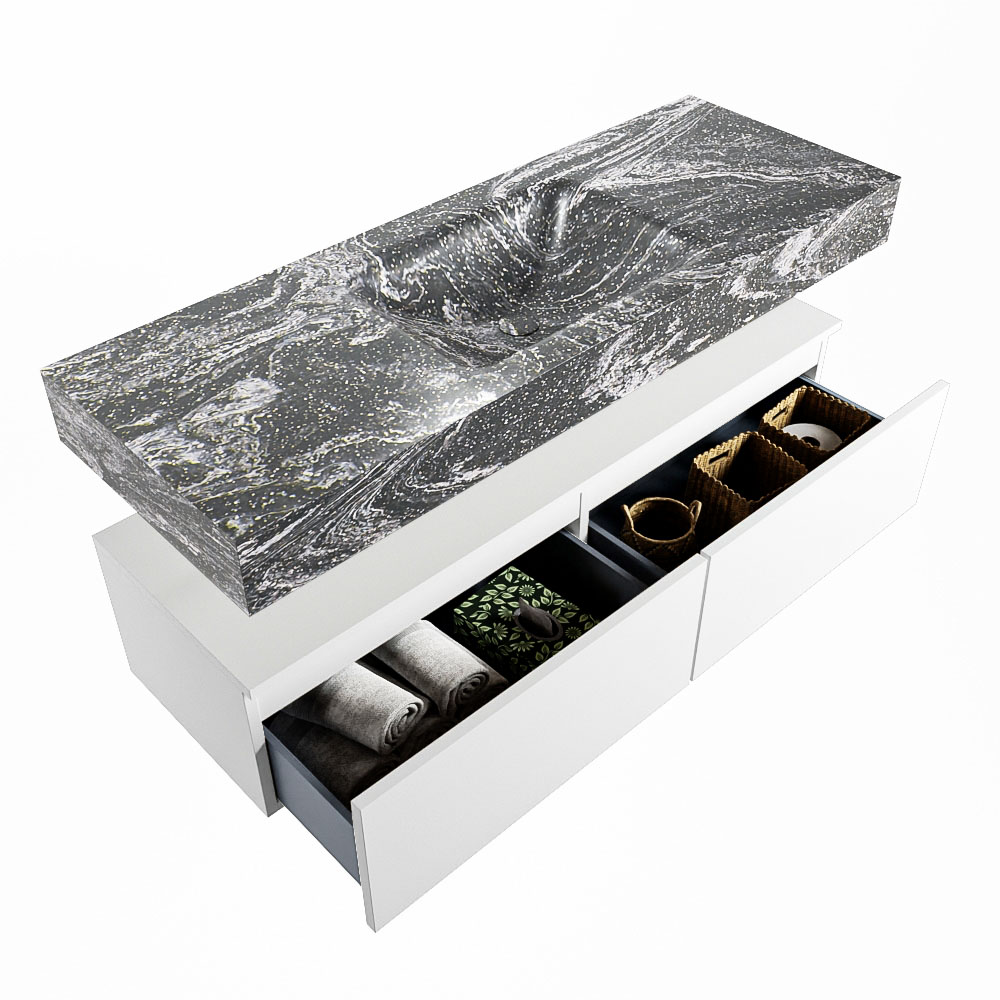 MONDIAZ ALAN-DLUX 130cm mueble de baño Talc 2 cajones. Lavabo CLOUD Centro sin orificios color Lava. 6 MONDIAZ ALAN-DLUX 130cm mueble de baño Talc 2 cajones. Lavabo CLOUD Centro sin orificios color Lava. - Imagen 6