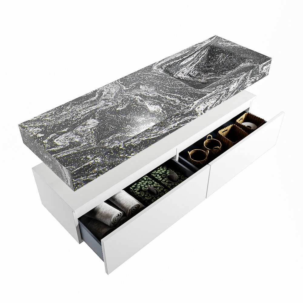 MONDIAZ ALAN-DLUX 150cm mueble de baño Talc 2 cajones. Lavabo CLOUD Derecho 1 orificio color Lava. 6 MONDIAZ ALAN-DLUX 150cm mueble de baño Talc 2 cajones. Lavabo CLOUD Derecho 1 orificio color Lava. - Imagen 6