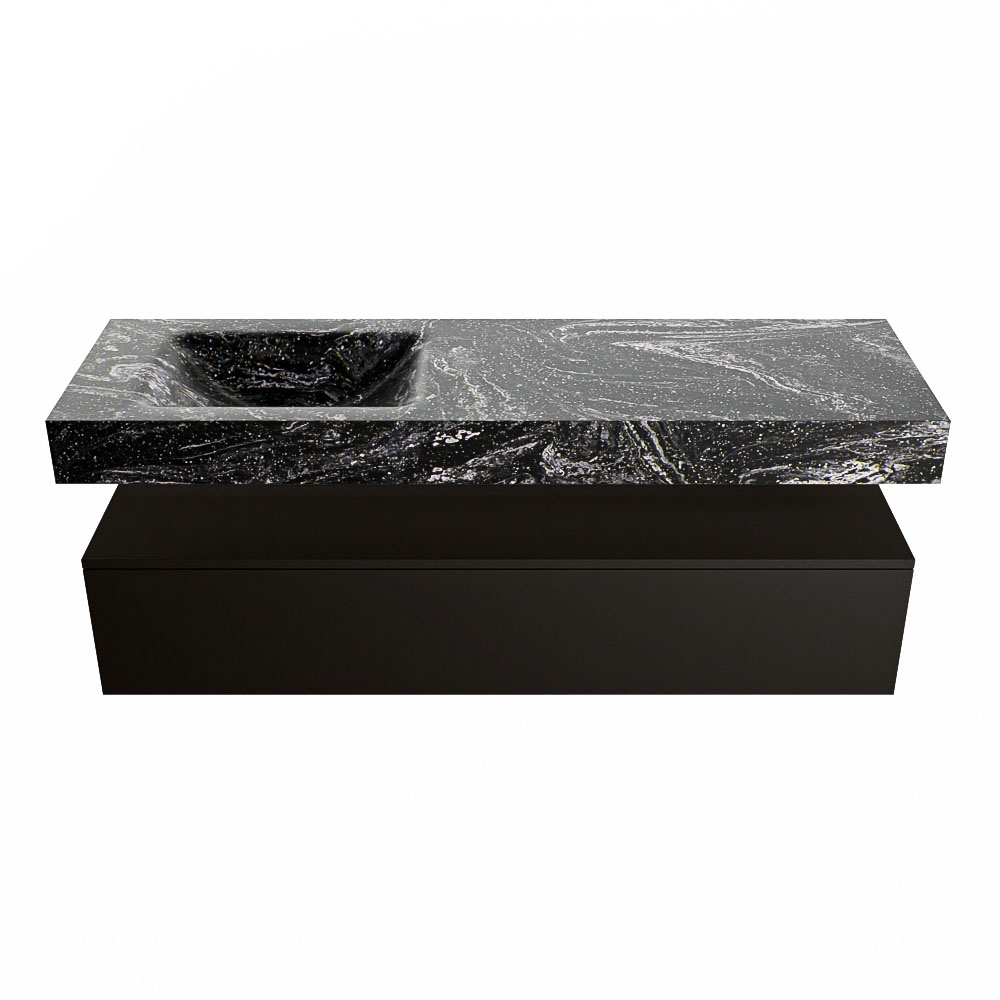 MONDIAZ ALAN-DLUX 150cm mueble de baño Urban 1 cajón. Lavabo CLOUD Izquierda 1 orificio color Lava. 4 MONDIAZ ALAN-DLUX 150cm mueble de baño Urban 1 cajón. Lavabo CLOUD Izquierda 1 orificio color Lava. - Imagen 4