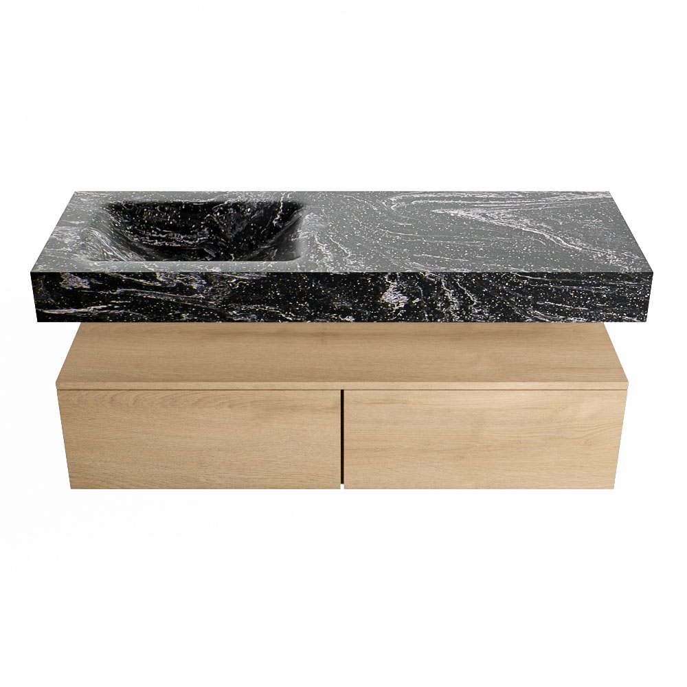 MONDIAZ ALAN-DLUX 130cm mueble de baño Washed Oak 2 cajones. Lavabo CLOUD Izquierda sin orificios color Lava. 4 MONDIAZ ALAN-DLUX 130cm mueble de baño Washed Oak 2 cajones. Lavabo CLOUD Izquierda sin orificios color Lava. - Imagen 4