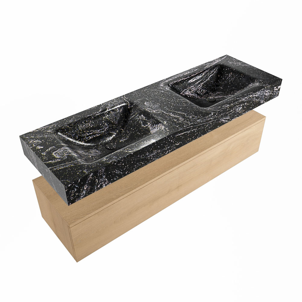 MONDIAZ ALAN-DLUX 150cm mueble de baño Washed Oak 1 cajón. Lavabo CLOUD Doble 2 orificios color Lava. 5 MONDIAZ ALAN-DLUX 150cm mueble de baño Washed Oak 1 cajón. Lavabo CLOUD Doble 2 orificios color Lava. - Imagen 5