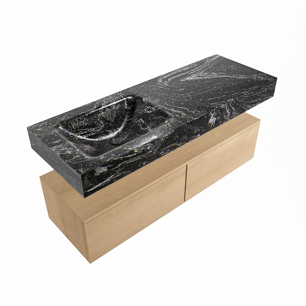 MONDIAZ ALAN-DLUX 130cm mueble de baño Washed Oak 2 cajones. Lavabo CLOUD Izquierda sin orificios color Lava. 5 MONDIAZ ALAN-DLUX 130cm mueble de baño Washed Oak 2 cajones. Lavabo CLOUD Izquierda sin orificios color Lava. - Imagen 5