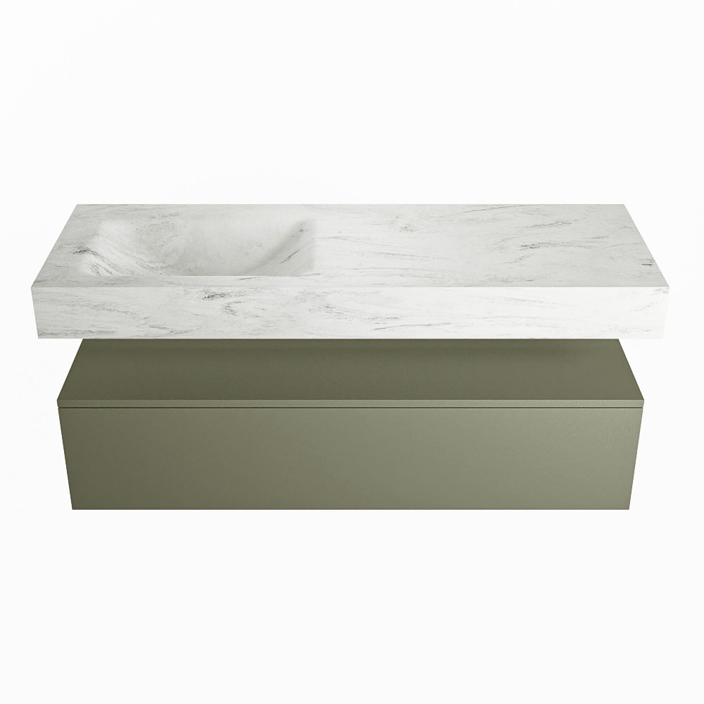 MONDIAZ ALAN-DLUX 130cm mueble de baño Army 1 cajón. Lavabo CLOUD Izquierda 1 orificio color Opalo. 4 MONDIAZ ALAN-DLUX 130cm mueble de baño Army 1 cajón. Lavabo CLOUD Izquierda 1 orificio color Opalo. - Imagen 4