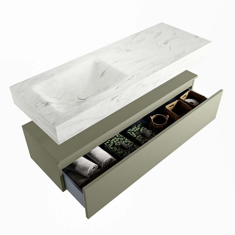 MONDIAZ ALAN-DLUX 130cm mueble de baño Army 1 cajón. Lavabo CLOUD Izquierda 1 orificio color Opalo. 6 MONDIAZ ALAN-DLUX 130cm mueble de baño Army 1 cajón. Lavabo CLOUD Izquierda 1 orificio color Opalo. - Imagen 6